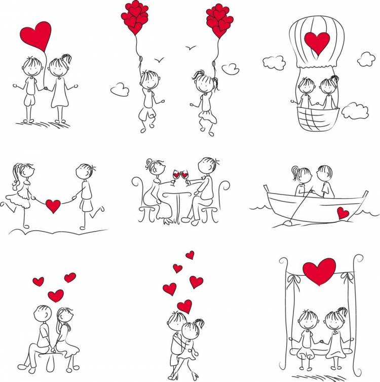 Идеи для рисунков на тему любви