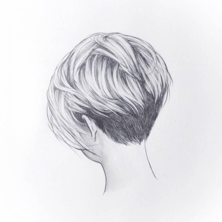 Рисунки на коротких волосах