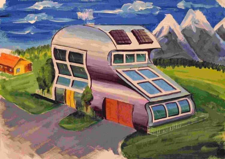 Рисунок на тему дом будущего 