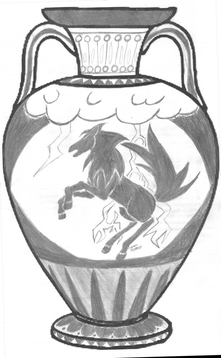 Древнегреческая ваза рисунок