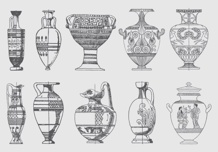 Рисунок древняя ваза