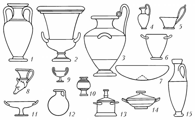 Эскиз вазы древней греции