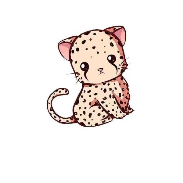 Милый леопард рисунок 