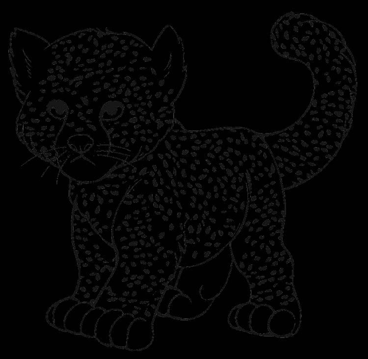 Раскраска Дальневосточный леопард распечатать, скачать, раскрасить онлайн