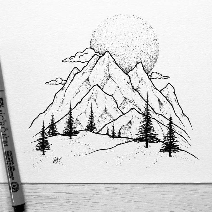 Рисунки природы карандашом для срисовки 