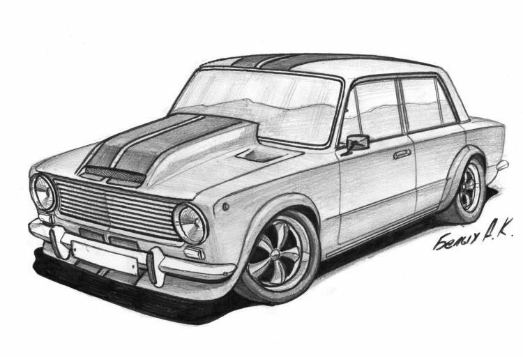 Рисунки автомобилей для срисовки