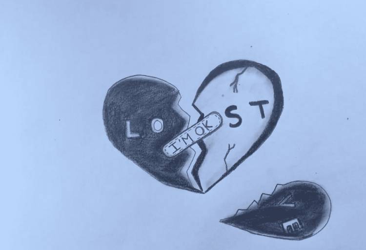 Рисунки для срисовки разбитое сердце 