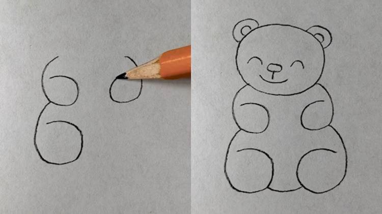 How to Draw a Teddy Bear Super Easy
