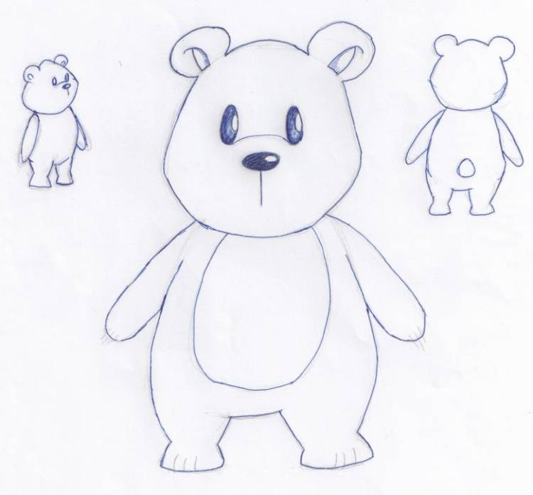 Как нарисовать медведя карандашом
