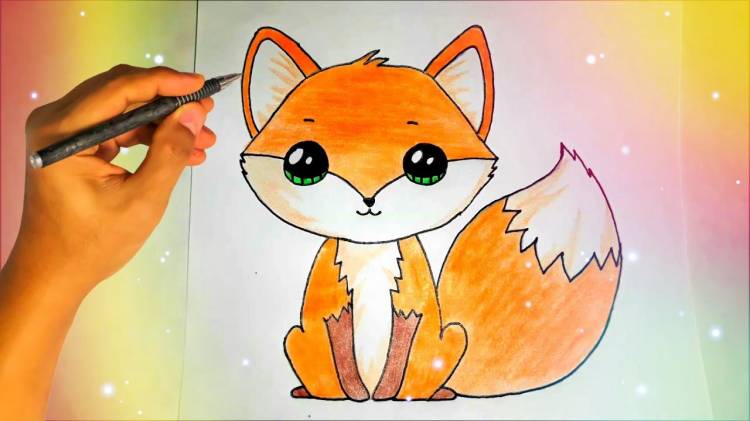 Как нарисовать милую лису? Лёгкие рисунки для детей