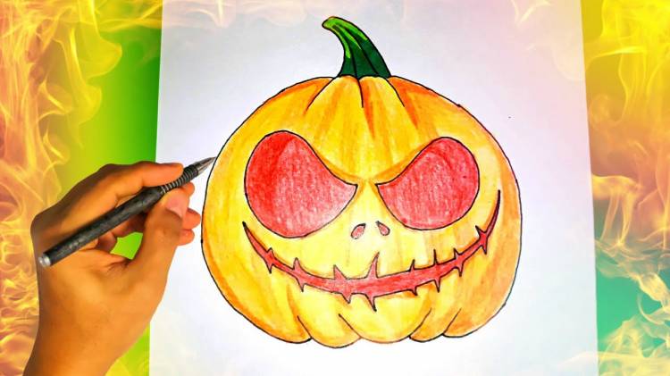 Как нарисовать ТЫКВУ на Хеллоуин? Лёгкие рисунки для срисовки