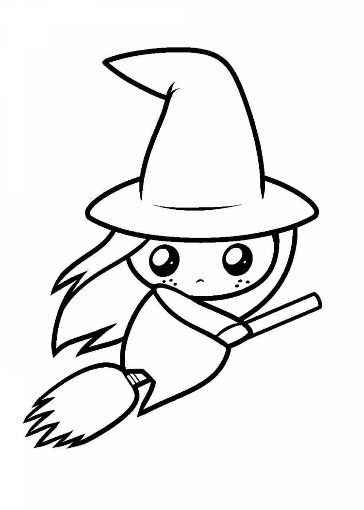 Как нарисовать ведьму на хэллоуин