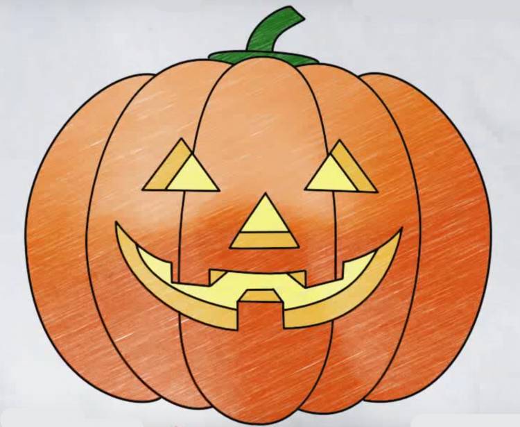 Как нарисовать тыкву на Хэллоуин