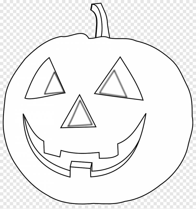 Черно-белый рисунок Хэллоуина Тыква, Тыквенный Цветок с, белый, фотография png