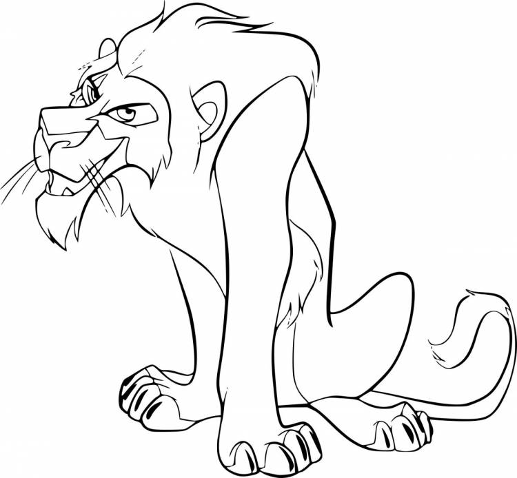 Раскраски Шрам король лев 