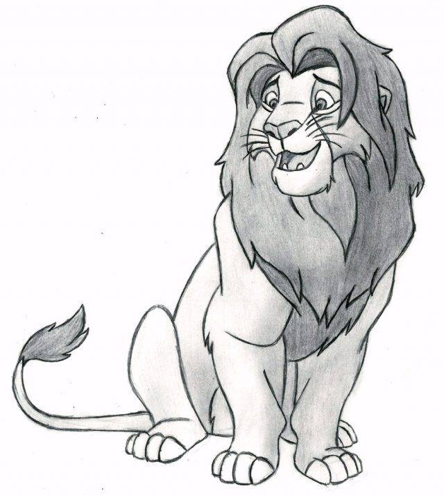 Рисунки короля льва для срисовки 