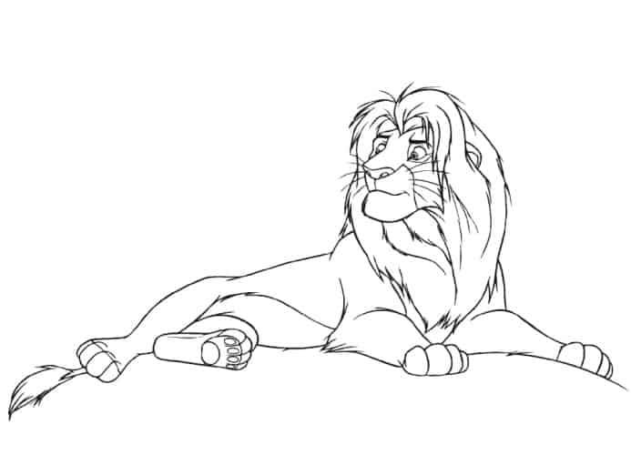Рисунки для срисовки Король Лев 