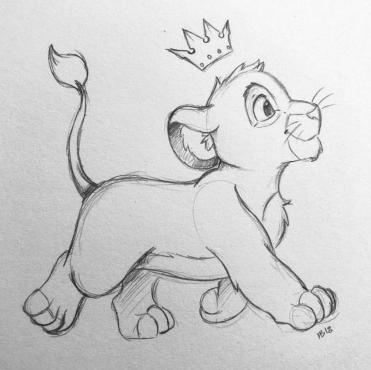 Король Лев для срисовки