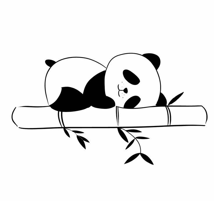 Панда Срисовки Легкие Пошаговые 