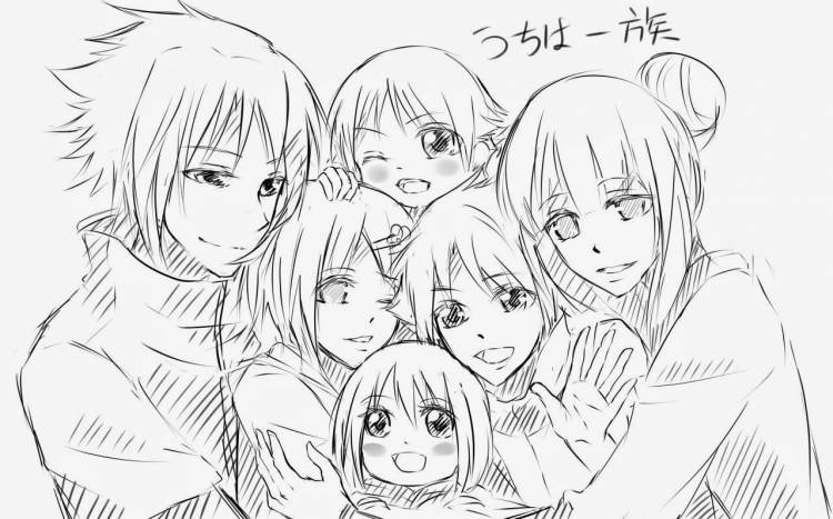 Картинки семьи рисунки аниме 