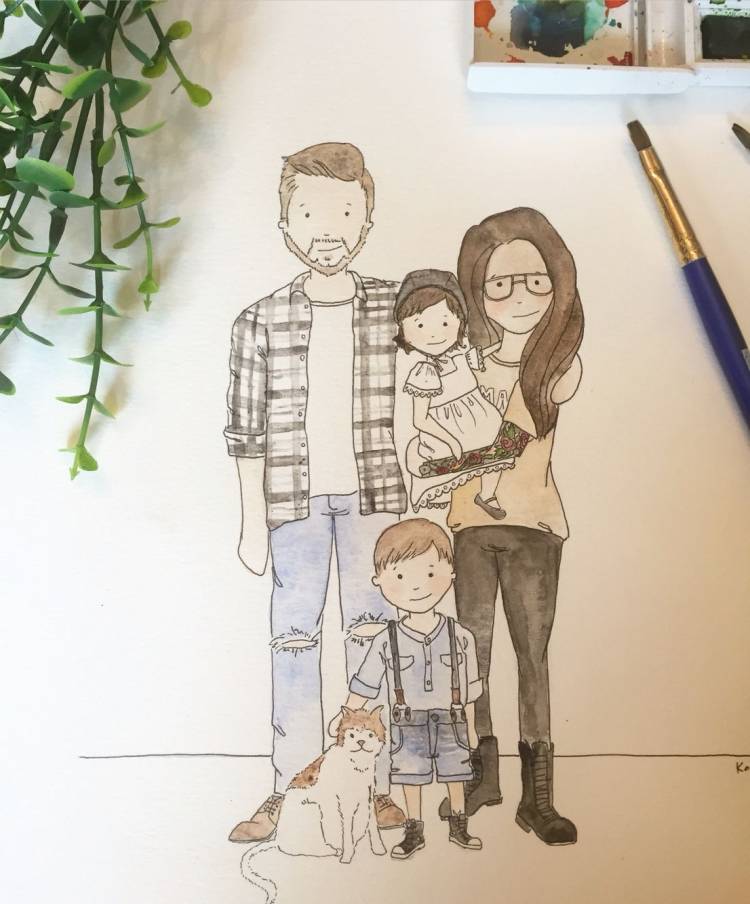 Семейные рисунки для срисовки