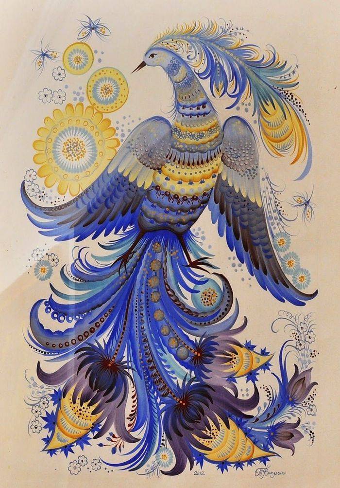 Рисунки сказочные птицы для срисовки 