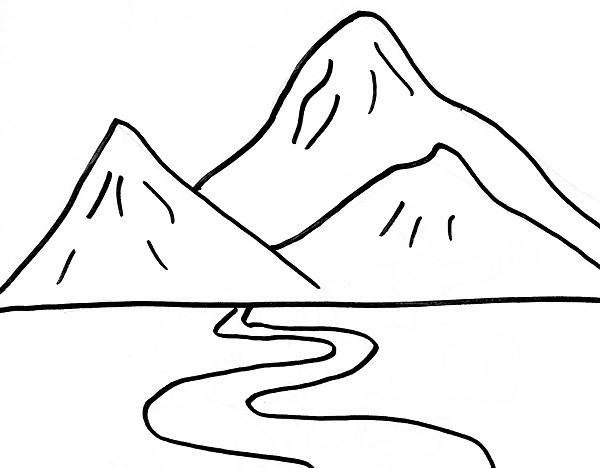 Рисунки гор для срисовки 