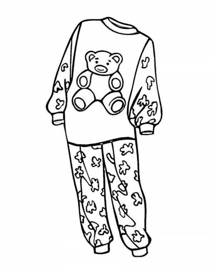Раскраска пижама
