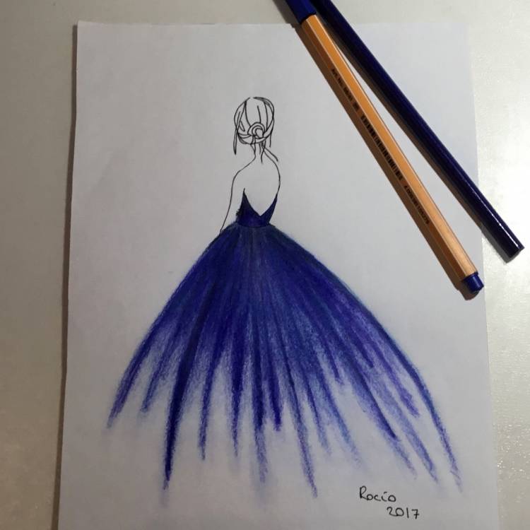 Рисунки ручкой синей простые