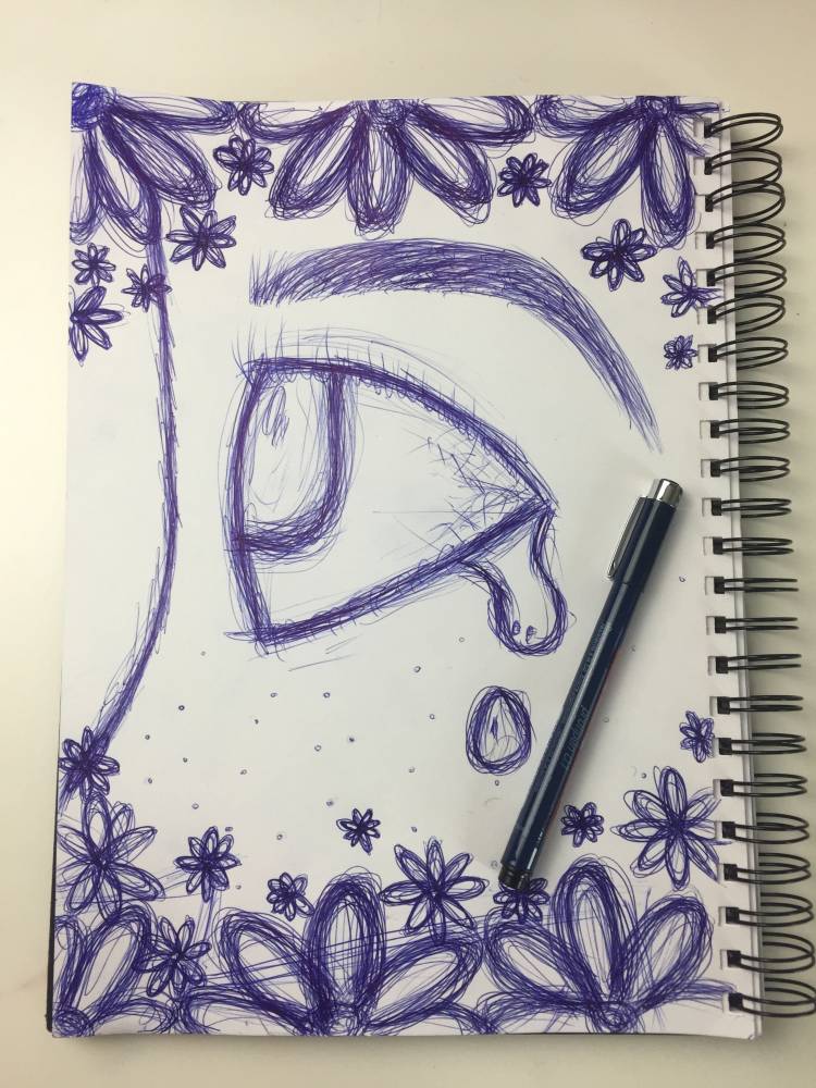 Рисунки ручкой легкие для начинающих красивые синей 