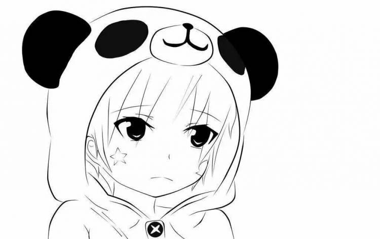 Картинки рисунки черно белые аниме 