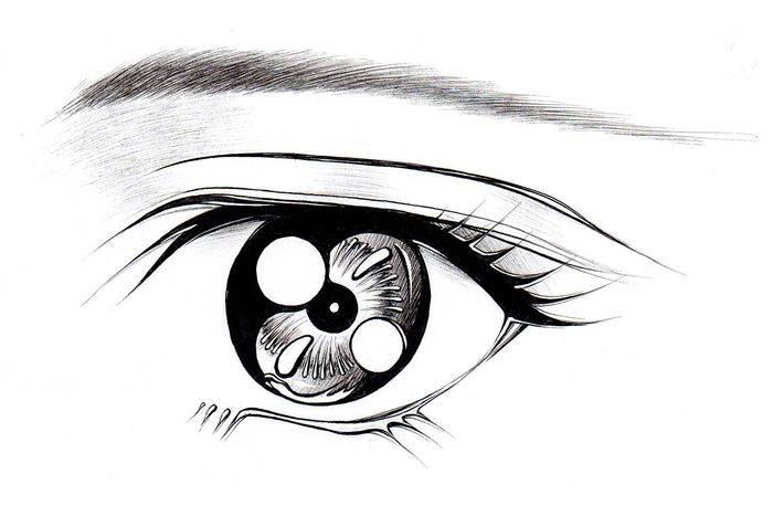 Рисунки аниме глаза для срисовки карандашом