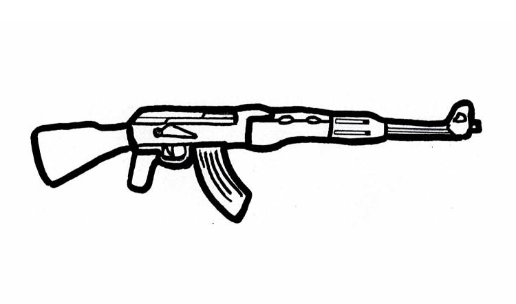Рисунки для срисовки оружие легкое