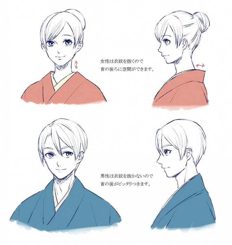 Особенности рисования кимоно