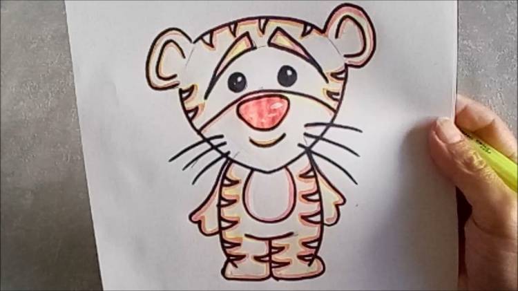 Рисуем тигренка