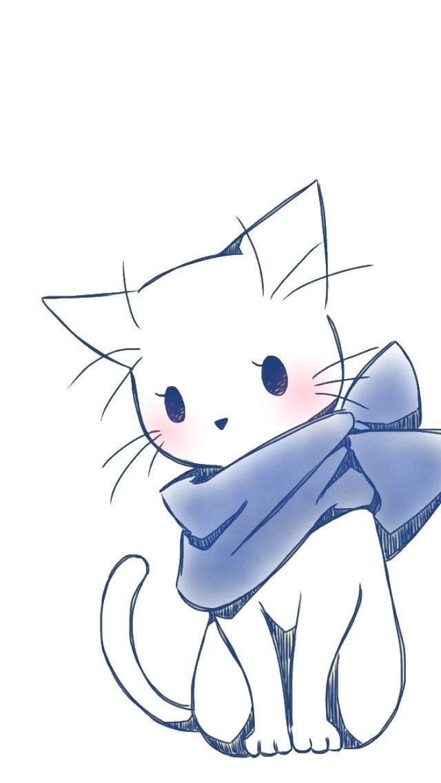 Рисунки аниме кошка 