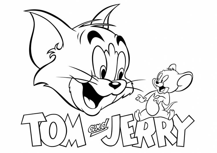 Раскраска Логотип Tom And Jerry распечатать