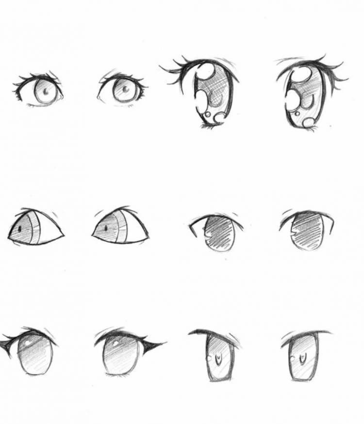 Простые рисунки глаза аниме 