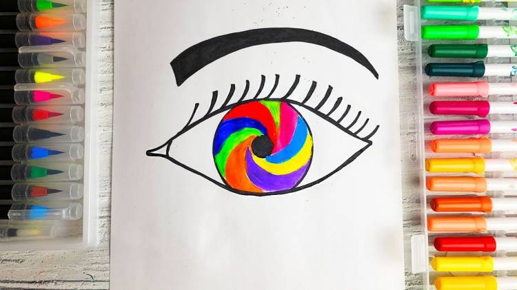 Как нарисовать глаз Раскраски для детей Легкие рисунки для срисовки для начинающих Простые рисунки