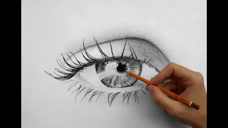 Реалистичный рисунок глаза карандашом (How to draw eyes)