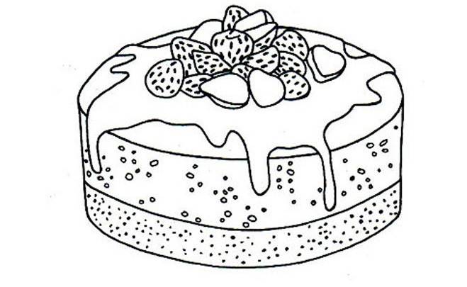 Рисунки тортов для срисовки 
