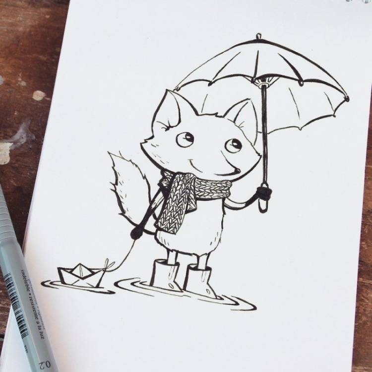 Рисунки карандашом животные для скетчбука 