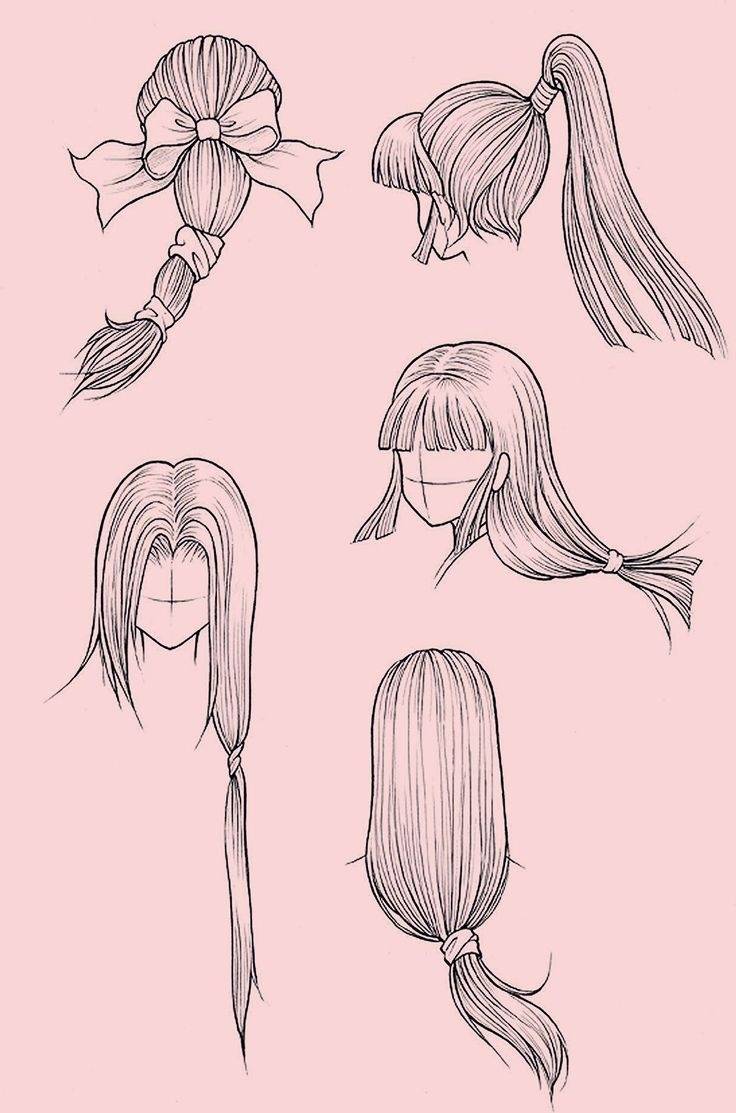 Длинные волосы для срисовки