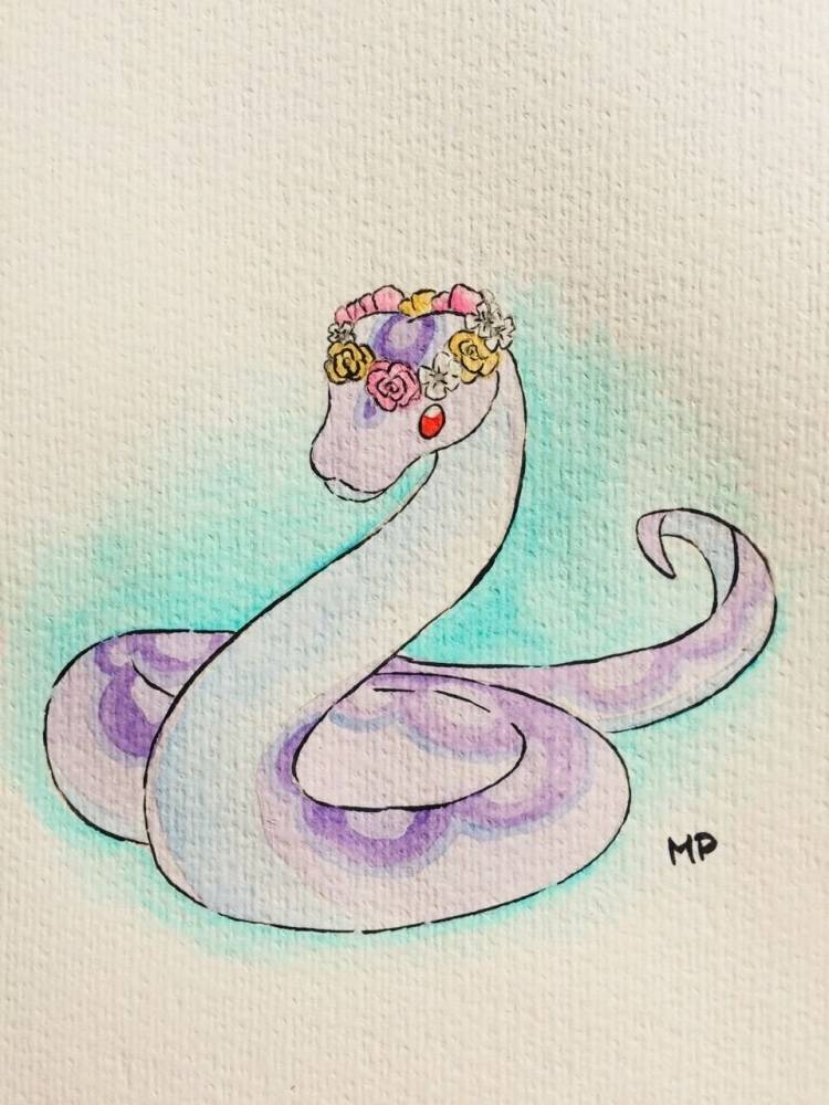Милые змеи для срисовки
