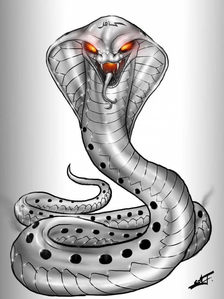 Змея арт рисунок