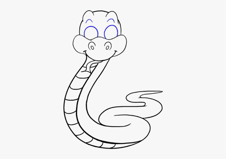 Картинки змеи для срисовки 