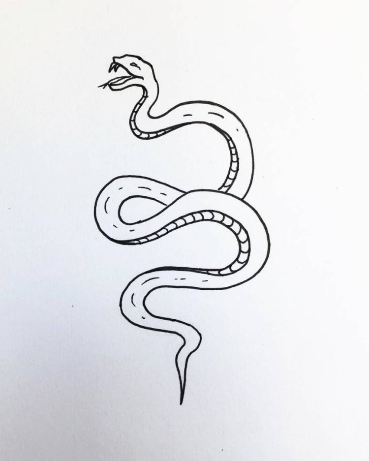 Рисунок змея легко