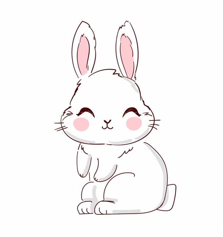 Рисунки для срисовки кролик легко