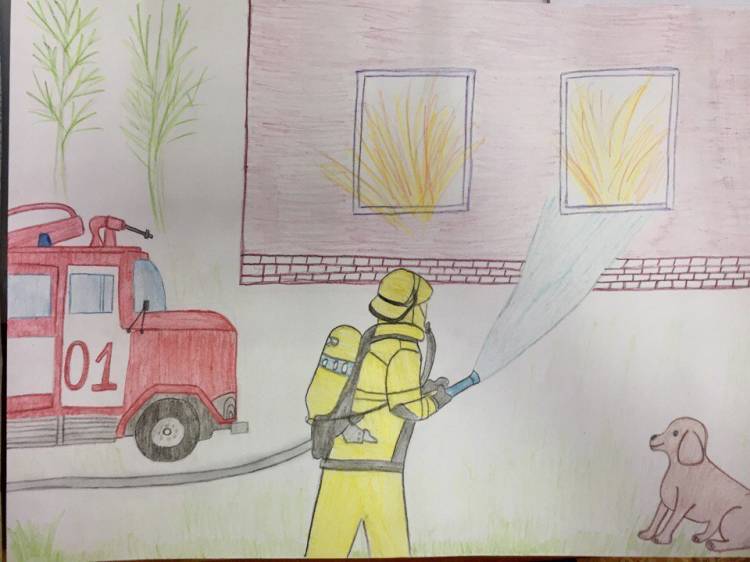 Рисунки пожарная тема легко 