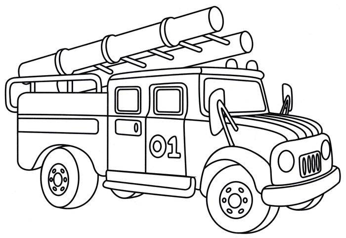 Картинки пожарных машин для детей